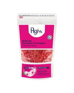 Hard wax beans, Agiss, plastic and wax, 220 g, pink, 1 piece