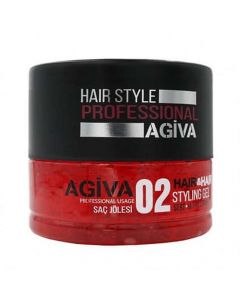 Xhel flokësh Ultra Strong, Agiva, plastikë, 700 ml, e kuqe dhe e zezë, 1 copë