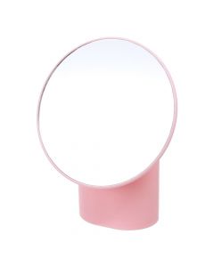 Pasqyrë me mbajtëse kozmetike, Miniso, polipropilen dhe qelq, 15x15x6.5 cm, miks, 1 copë