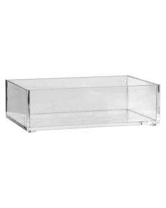Cosmetic storage box, polystyrene, 16x9.6x4.8 cm, transparent, 1 piece