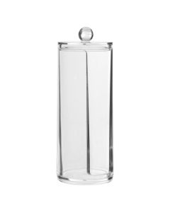 Makeup cleansing cotton pads dispenser, polystyrene, 20x7.5x7.5 cm, transparent, 1 piece