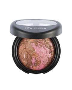 Terracotta face powder 025 Marble Pink Gold, plastic, 9 g, pink and terracotta, 1 piece