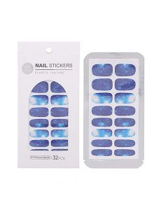 Stiker 3D për thonjtë, Miniso, resin sintetik, 7.1x0.1x13.8 cm, blu, 32 copë