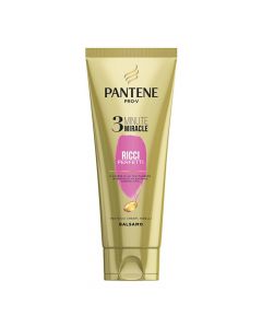 Hair conditioner for curly hair 3 Minutes Miracle, Pantene, plastic, 150 ml, pink and gold, 1 piece