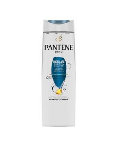 Shampoo with micellar water for hair, Pantene, plastic, 250 ml, transparent and blue, 1 piece