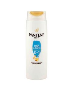 3 in 1 shampoo for hair Classic, Pantene, plastic, 225 ml, white and blue, 1 piece