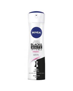 Spray deodorant for women Black&White Fresh, Nivea, plastic and metal, 150 ml, pink, white and black, 1 piece