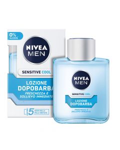 Aftershave refreshing lotion Sensitive Cool, Nivea, plastic and glass, 100 ml, light blue, 1 piece