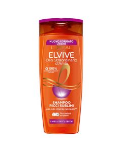 Shampoo for curly hair, Elvive, L'Oreal, plastic, 285 ml, orange and purple, 1 piece