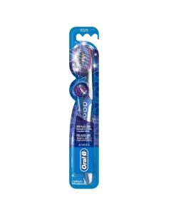 Furçë dhëmbësh me fije fleksibël dhe efekt zbardhues, 3D Luxe Pro-Flex, Oral-B, plastikë, 22x5 cm, blu, 1 copë
