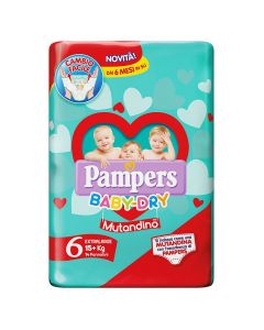 Diapers for babies, Baby Dry, Pampers, cotton, XL, no. 6, 15+ kg, 14 pieces, underwear