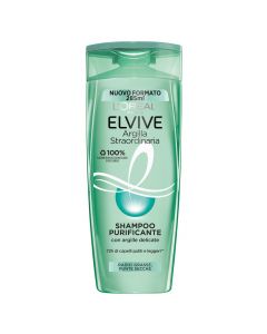 Purifying hair shampoo, Extraordinary Clay, Elvive, L'Oreal, plastic, 285 ml, turquoise, 1 piece