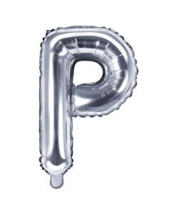 Tullumbace në formën e shkronjës "P", najlon dhe alumin i rafinuar, 35 cm, argjend, 1 copë