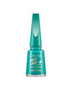Nail enamel, JL10 Turquoise Green, Jelly Look, Flormar, glass and plastic, 11 ml, turquoise green, 1 piece