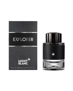 Eau de parfum (EDP) for men, Explorer, Mont Blanc, glass and plastic, 60 ml, black and silver, 1 piece