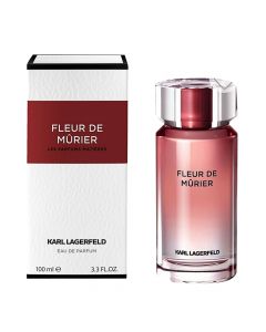 Eau de parfum (EDP) for women, Fleur de Mürier, Karl Lagerfeld, glass, 100 ml, red and white, 1 piece
