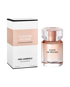 Eau de parfum (EDP) for women, Fleur de Pêcher, Karl Lagerfeld, glass, 50 ml, pastel pink and white, 1 piece