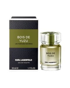 Eau de toilette (EDT) for men, Bois de Yuzu, Karl Lagerfeld, glass, 50 ml, black and green, 1 piece