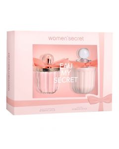 Set eau de toilette (EDT) dhe locion për trupin për femra, Eau My Secret, Women'Secret, qelq dhe plastikë, 100+200 ml, rozë, 2 copë