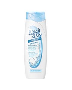 Shampo flokësh delikate për volum, me efekt purifikues, Wash & Go, plastikë, 400 ml, e kaltër, 1 copë