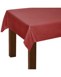 Mbulesë tavoline me pecetë, kuqe me bezhë, 140x180 cm, 6 peceta