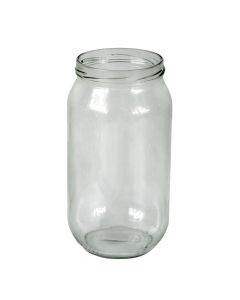 Jar 1000 cc, Size: D.8 x18 cm, Color: Clear, Material: Glass