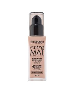 Liquid makeup foundation spray, 01 Fair, Extra Mat Perfection, Deborah, plastic and glass, 30 ml, beige, 1 piece