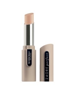 Stick concealer for makeup, 02 Light Rose, Perfect, Deborah, plastic and metal, 4 g, light beige, 1 piece