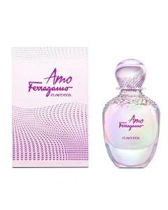Parfum për femra, Salvatore Ferragamo, Amo Flowerful, EDT, qelq, 50 ml, e bardhë dhe lejla, 1 copë