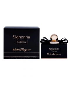 Parfum për femra, Salvatore Ferragamo, Signorina Misteriosa, EDP, qelq, 100 ml, e zezë dhe gold, 1 copë