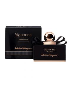 Eau de parfum (EDP) for women, Signorina Misteriosa, Salvatore Ferragamo, glass, 50 ml, black and rose gold, 1 piece
