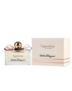 Eau de parfum (EDP) for women, Signorina, Salvatore Ferragamo, glass, 100 ml, pink and gold, 1 piece
