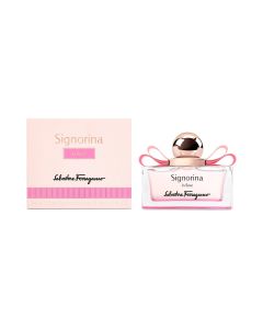 Eau de toilette (EDT) for women, Signorina in Fiore, Salvatore Ferragamo, glass, 100 ml, pink and rose gold, 1 piece