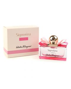 Parfum për femra, Salvatore Ferragamo, Signorina in Fiore, EDT, qelq, 50 ml, rozë dhe gold, 1 copë