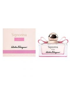 Parfum për femra, Salvatore Ferragamo, Signorina in Fiore, EDT, qelq, 30 ml, rozë dhe gold, 1 copë