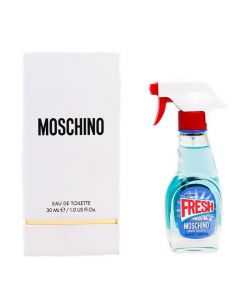 Eau de toilette (EDT) for women, Fresh Couture, Moschino, glass and plastic, 30 ml, blue, red and white, 1 piece