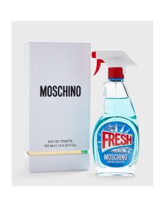 Eau de toilette (EDT) for women, Fresh Couture, Moschino, glass and plastic, 100 ml, blue, red and white, 1 piece