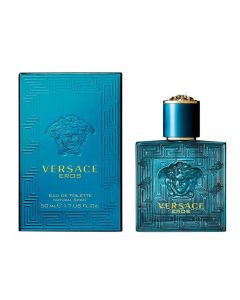 Eau de parfum (EDP) for men, Eros, Versace, glass, 50 ml, turquoise and gold, 1 piece