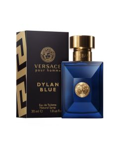 Eau de toilette (EDT) for men, Dylan Blue, Versace, glass, 30 ml, blue and gold, 1 piece