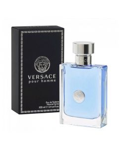Parfum për meshkuj, Versace, Pour Homme, EDT, qelq, 100 ml, blu, argjend dhe transparente, 1 copë