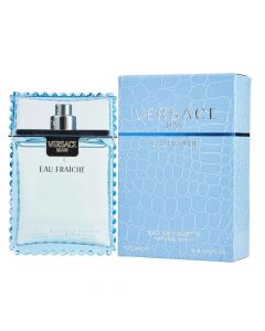 Parfum për meshkuj, Versace, Man Eau Fraiche, EDT, qelq, 100 ml, e kaltër dhe transparente, 1 copë