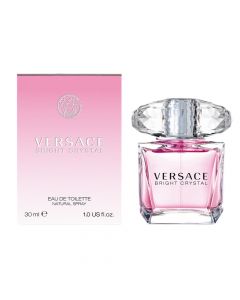 Parfum për femra, Versace, Bright Crystal, EDT, qelq, 30 ml, rozë, argjend dhe transparente, 1 copë