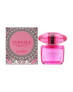 Eau de parfum (EDP) for women, Bright Crystal Absolu, Versace, glass, 90 ml, pink and silver, 1 piece