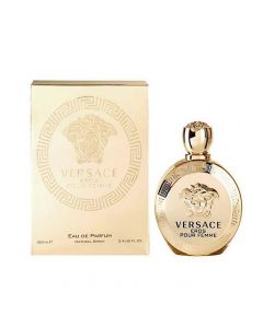 Eau de parfum (EDP) for women, Eros pour Femme, Versace, glass, 100 ml, yellow and rose gold, 1 piece