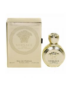 Eau de parfum (EDP) for women, Eros pour Femme, Versace, glass, 50 ml, yellow and rose gold, 1 piece
