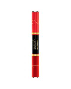 2 in 1 lipstick and lip gloss, 640 Lasting Grenadine, LipFinity Color & Gloss, Max Factor, plastic, 3 ml, red and pink, 1 piece