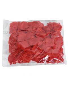Petale trëndafilash të kuq, poliestër dhe plastikë, 5x4.5 cm, e kuqe, 500 copë