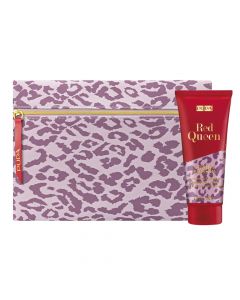 Body milk and cosmetic bag set, Red Queen, Pupa, plastic and polyurethane, 200 ml, red and purple, 2 pieces