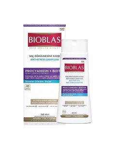 Shampo Procyanidin + Biotin, Bioblas, plastikë, 360 ml, e bardhë dhe lejla, 1 copë