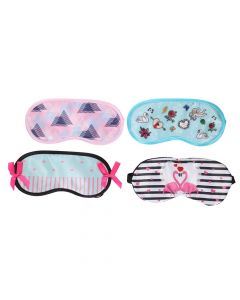 Eye mask, polyester, 3x8x19 cm, with design, mix